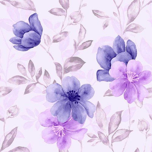 Zarte violette Aquarellblumen