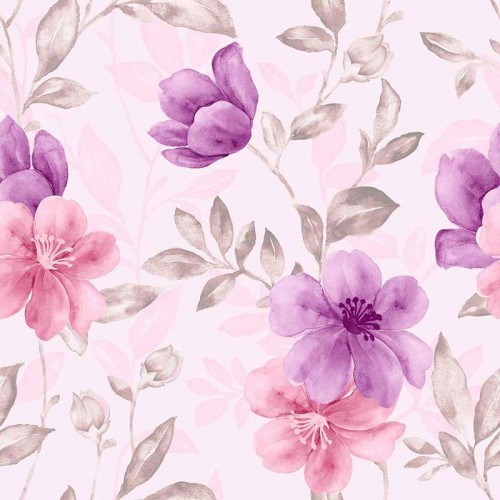 Zarte rosa Aquarellblumen